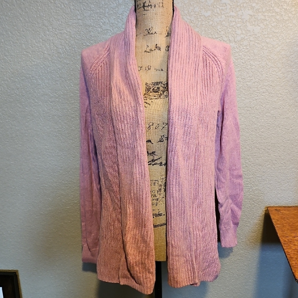 L.L. Bean Pink Shawl Collar Cardigan
